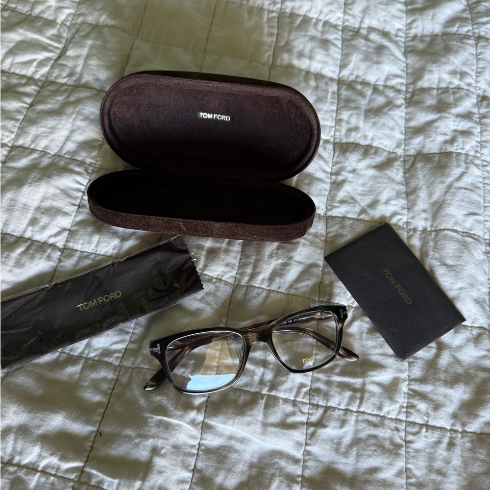 Tom Ford Black and Brown Glasses with Case